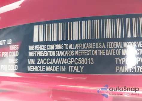 2016 Jeep Renegade Sport z USA, uszkodzony, nr VIN ZACCJAAW4GPC58013